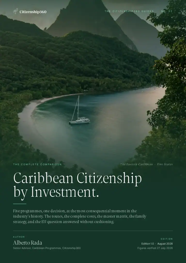 | Citizenship 360 Cover of the Citizenship360 Guide Caribbean Citizenship by Investment the Complete Comparison Edition 10 August 2026