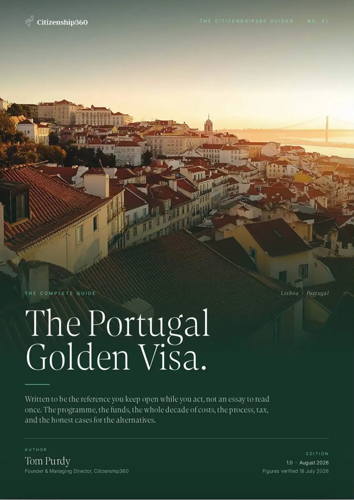Front cover of The Portugal Golden Visa complete guide by Citizenship360